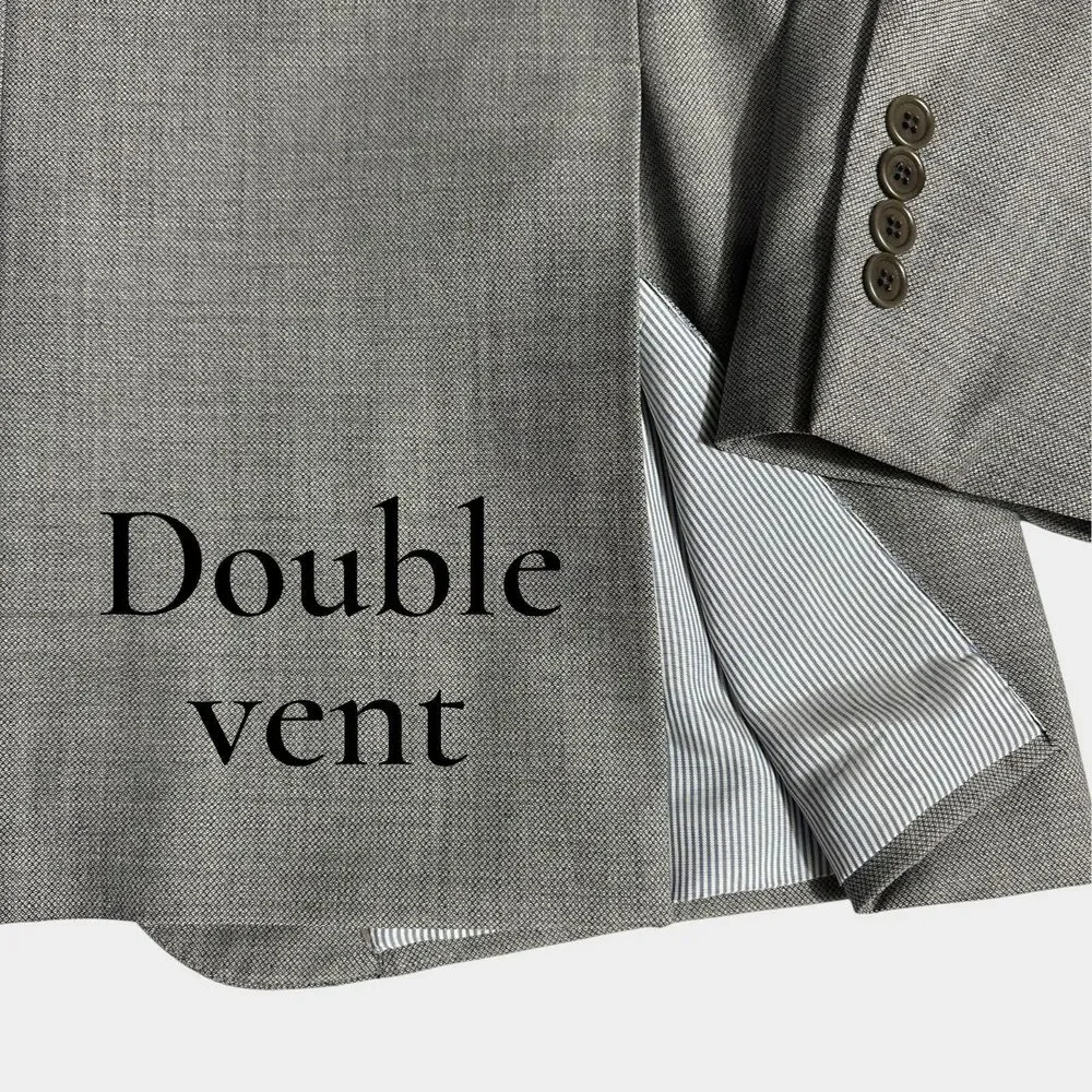 BROOKS BROTHERS Regent fitMens Blazer Sport Coat Two Button Jacket 46R WOOL Gray